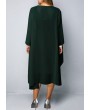 Plus Size Chiffon Cardigan and Sequin Embellished Dress