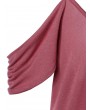 Spaghetti Strap Cold Shoulder Maxi Dress - Pink Bow L
