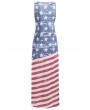 American Flag Print Sleeveless Dress -  2xl