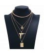 Cross and Pistol Pendant Layered Necklace