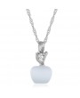 Silver Metal Cherry Pendant Necklace for Women
