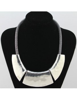 Silver Chain Chunky Choker Necklace
