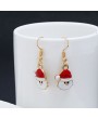 Santa Claus Pendant Earrings for Lady