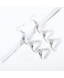 Silver Metal Spiral Hook Earrings for Women