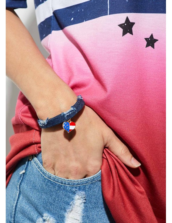 Heart Design Navy Blue Bracelet for Women