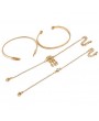Dream Catcher Design Gold Metal Bracelet Set