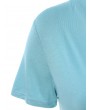Plunging Neck Asymmetrical Hem T Shirt - Coral Blue L