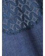Crochet Panel Longline Blouse - Blue Koi L