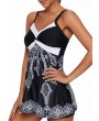 Twist Front Printed Swimdress and Shorts