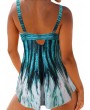 Open Back Printed Swimdress and Panty