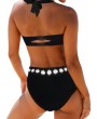 Halter Neck Printed High Waist Bikini Set