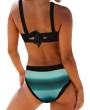 Spaghetti Strap Bowknot Detail Gradient Bikini Set